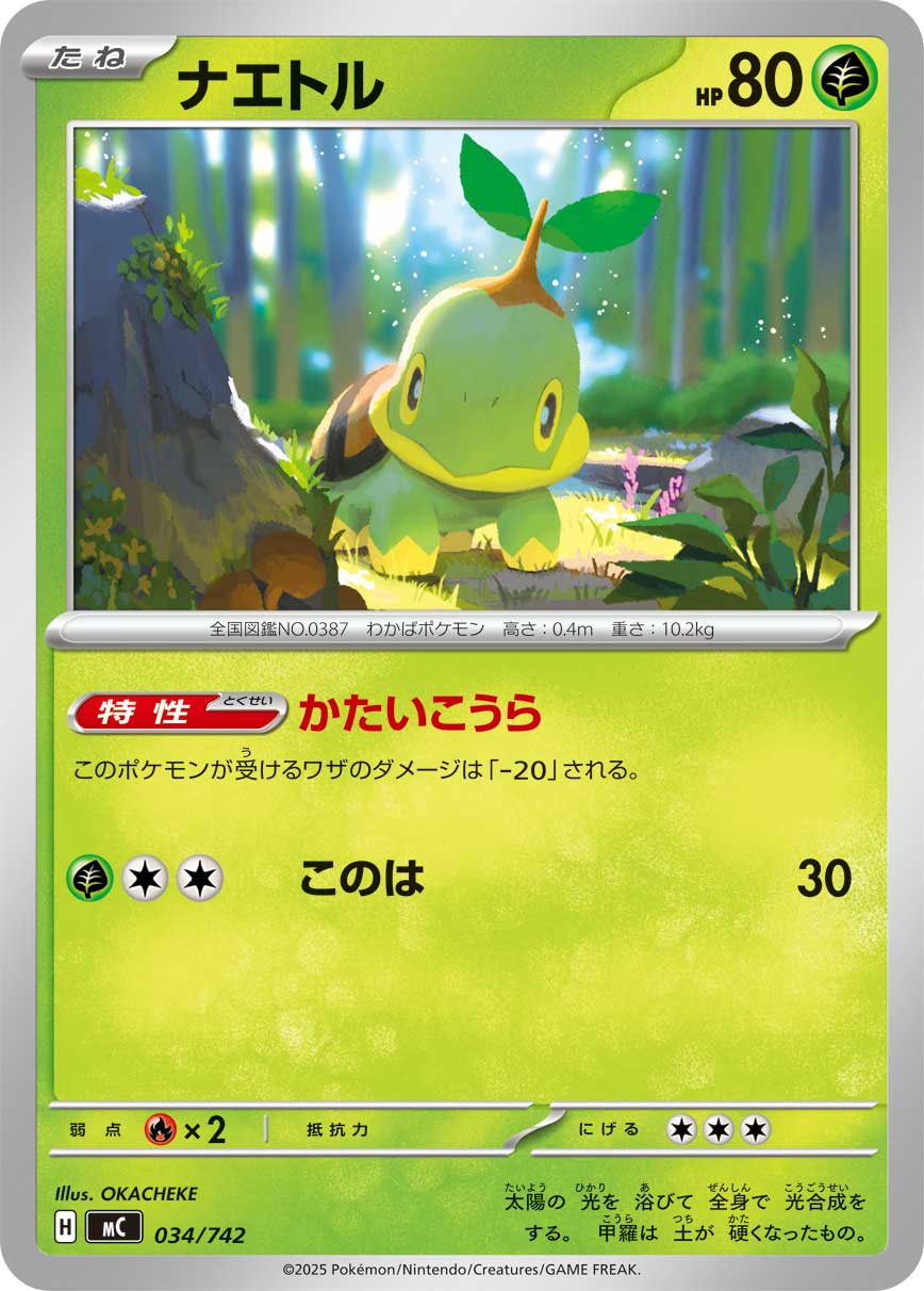 #034/742 草苗龜 ナエトル Turtwig