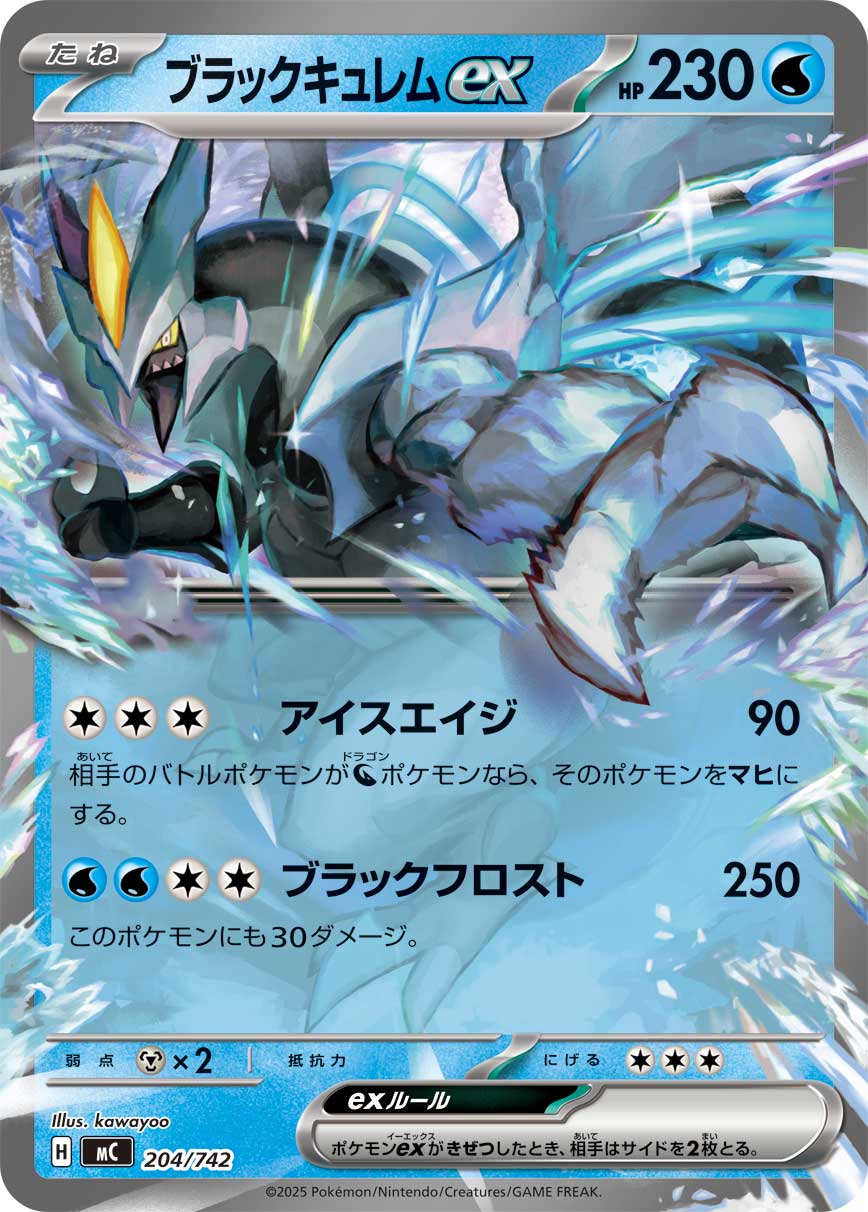 #204/742 闇黑酋雷姆ex ブラックキュレムex Black Kyurem ex