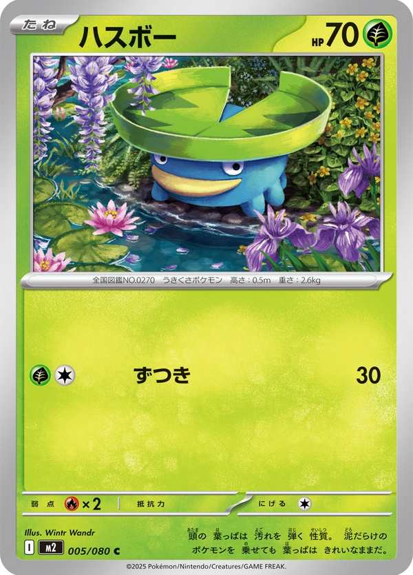 #005 蓮葉童子 ハスボー Lotad