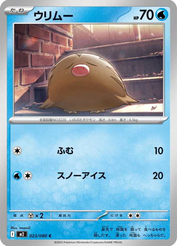 #023 小山豬 ウリムー Swinub