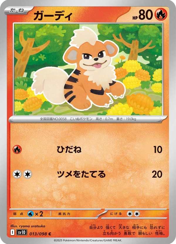 #013 卡蒂狗 ガーディ Growlithe