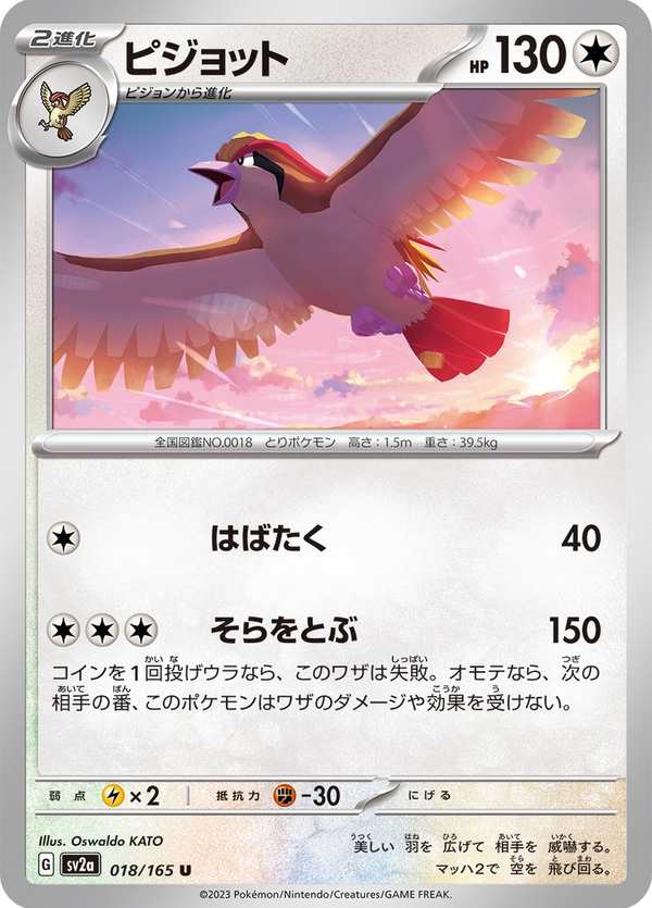 #018 大比鳥 ピジョット Pidgeot