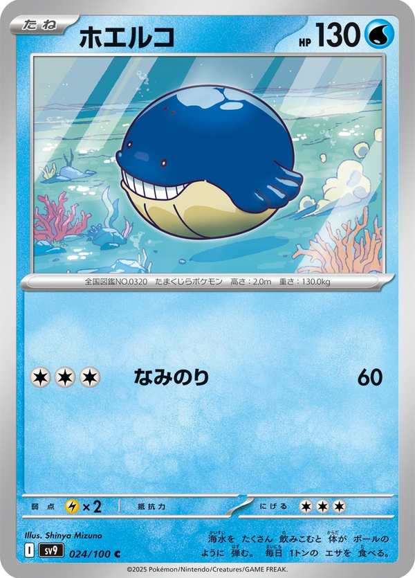 #024 吼吼鯨 ホエルコ Wailmer