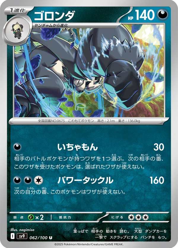 #062 流氓熊貓 ゴロンダ Pangoro