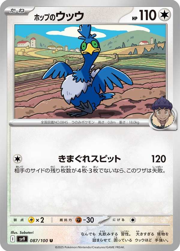 #087 赫普的古月鳥 ホップのウッウ Hop’s Cramorant